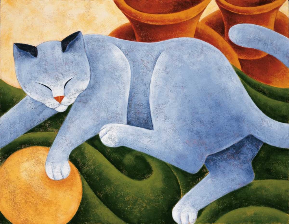 Wall Art Painting id:12250, Name: Cats and Pots, Artist: Holmes, Kate