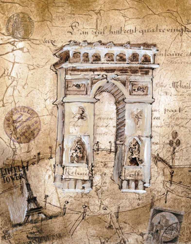 Wall Art Painting id:11464, Name: Arc De Triomphe, Artist: Jardine, Liz