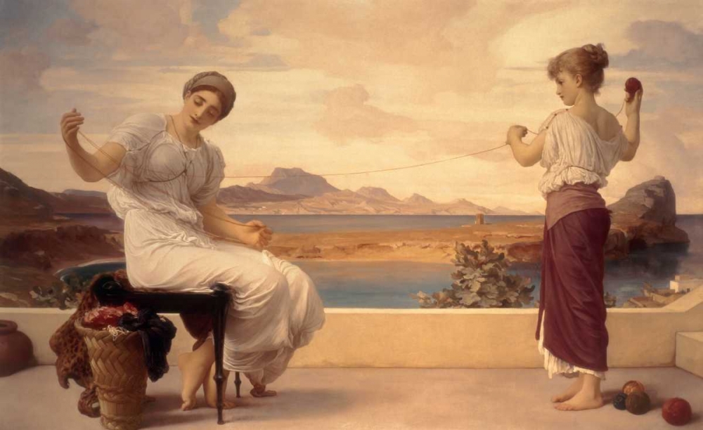 Wall Art Painting id:13014, Name: Winding the Skein, Artist: Leighton, Lord Frederic