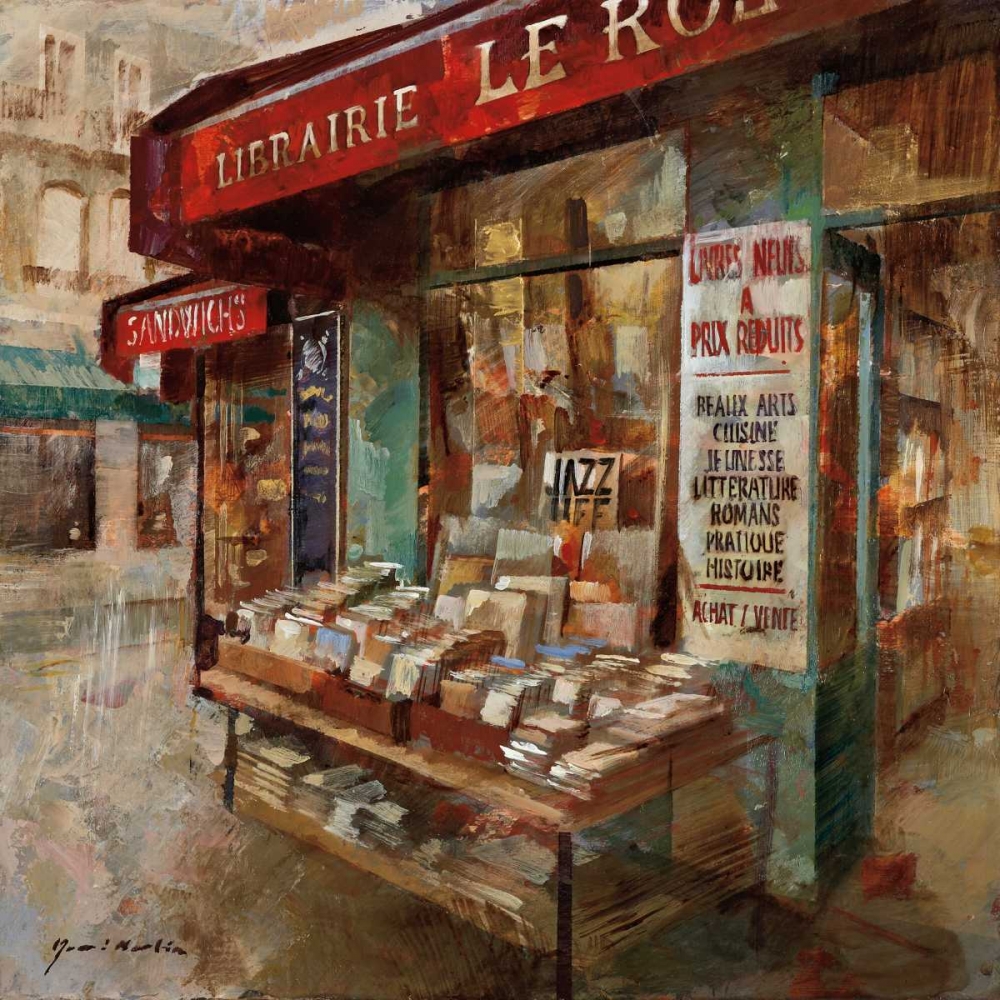 Wall Art Painting id:36794, Name: Librairie Paris, Artist: Martin, Noemi