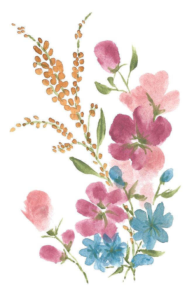 Wall Art Painting id:362340, Name: Boho Flower Bouquet I, Artist: St. Amant, Yvette
