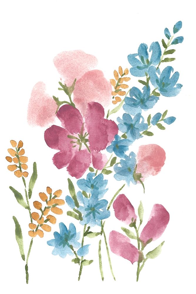 Art Print: Boho Flower Bouquet II