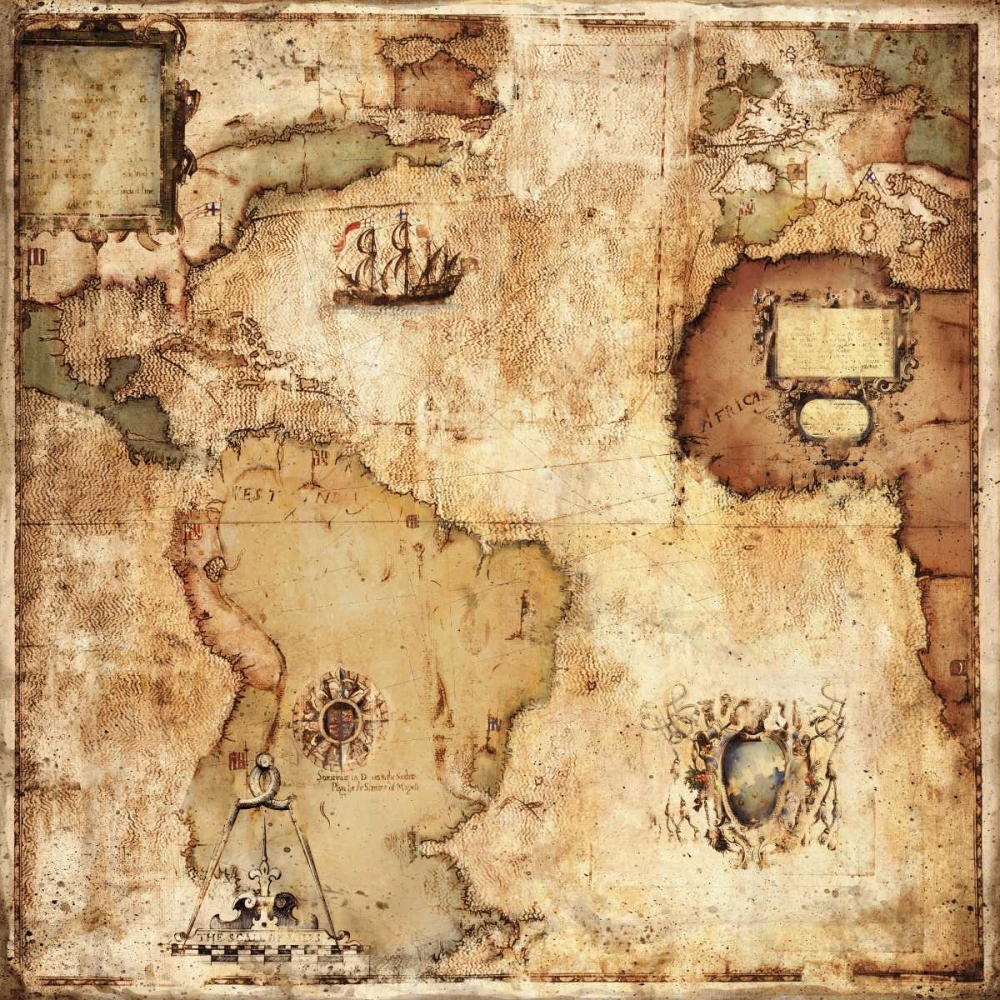 Wall Art Painting id:13131, Name: Map of Discovery, Artist: Panossian, Paul
