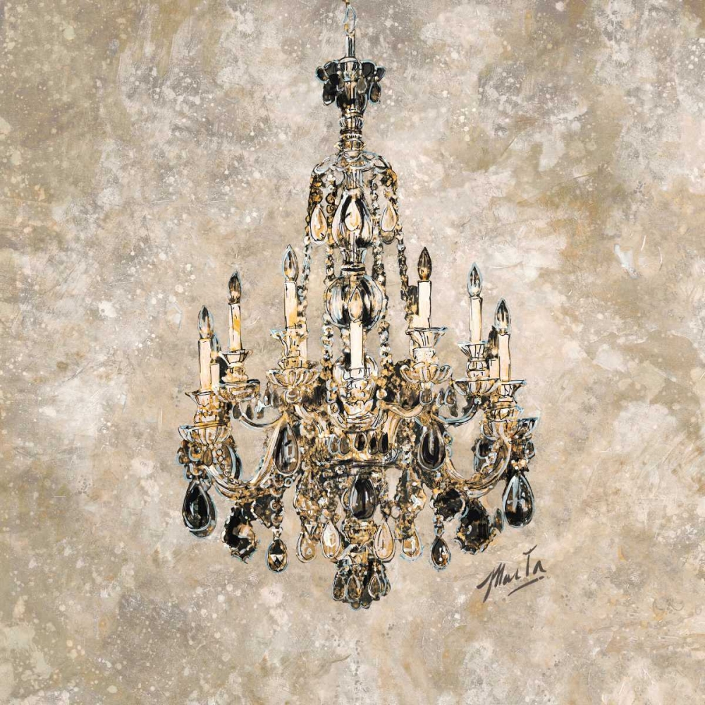 Art Print: Champagne Chandelier