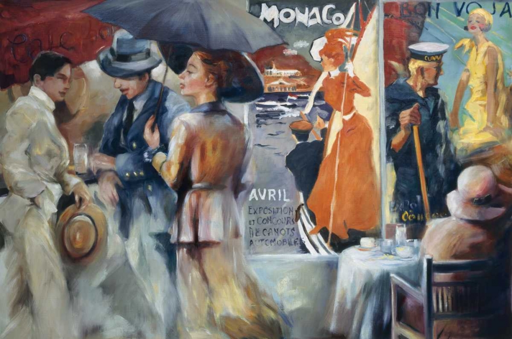 Wall Art Painting id:37033, Name: Cafe Bon Voyage, Artist: Zielinska, Maria