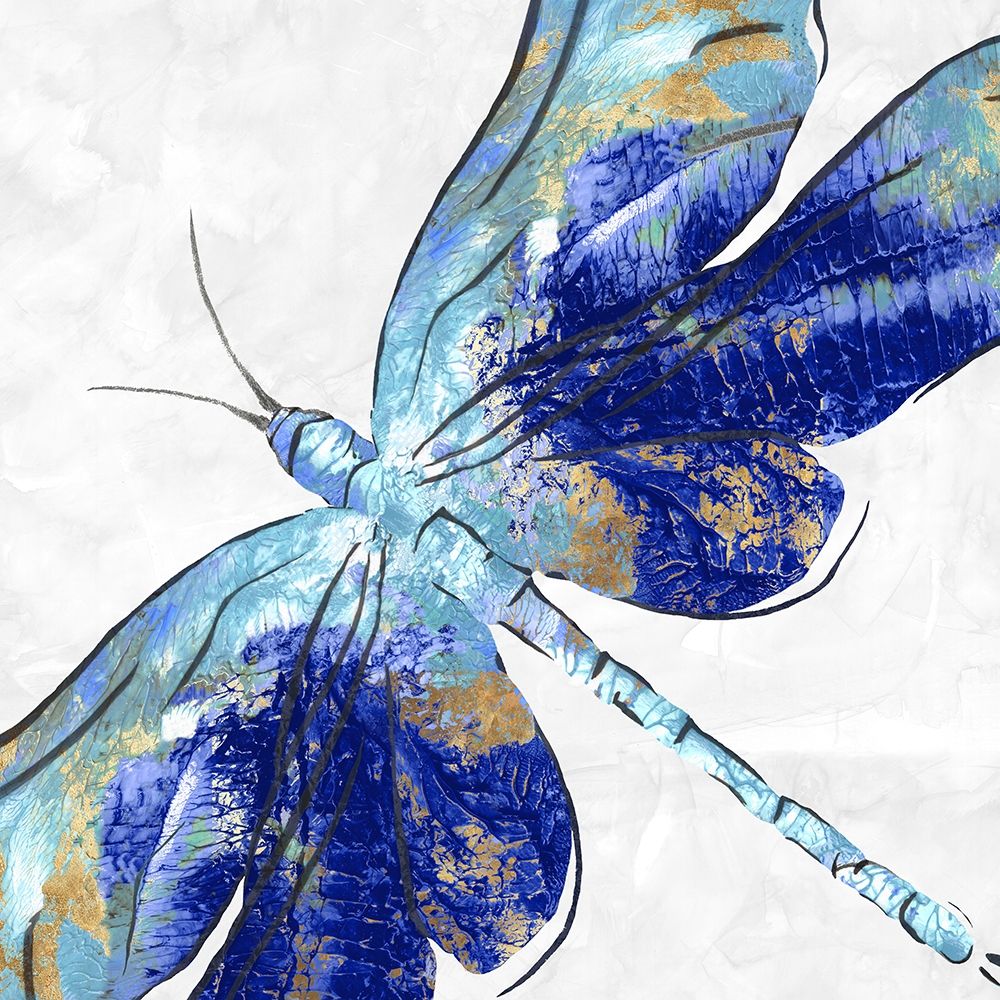 Art Print: Blue Dragonfly 