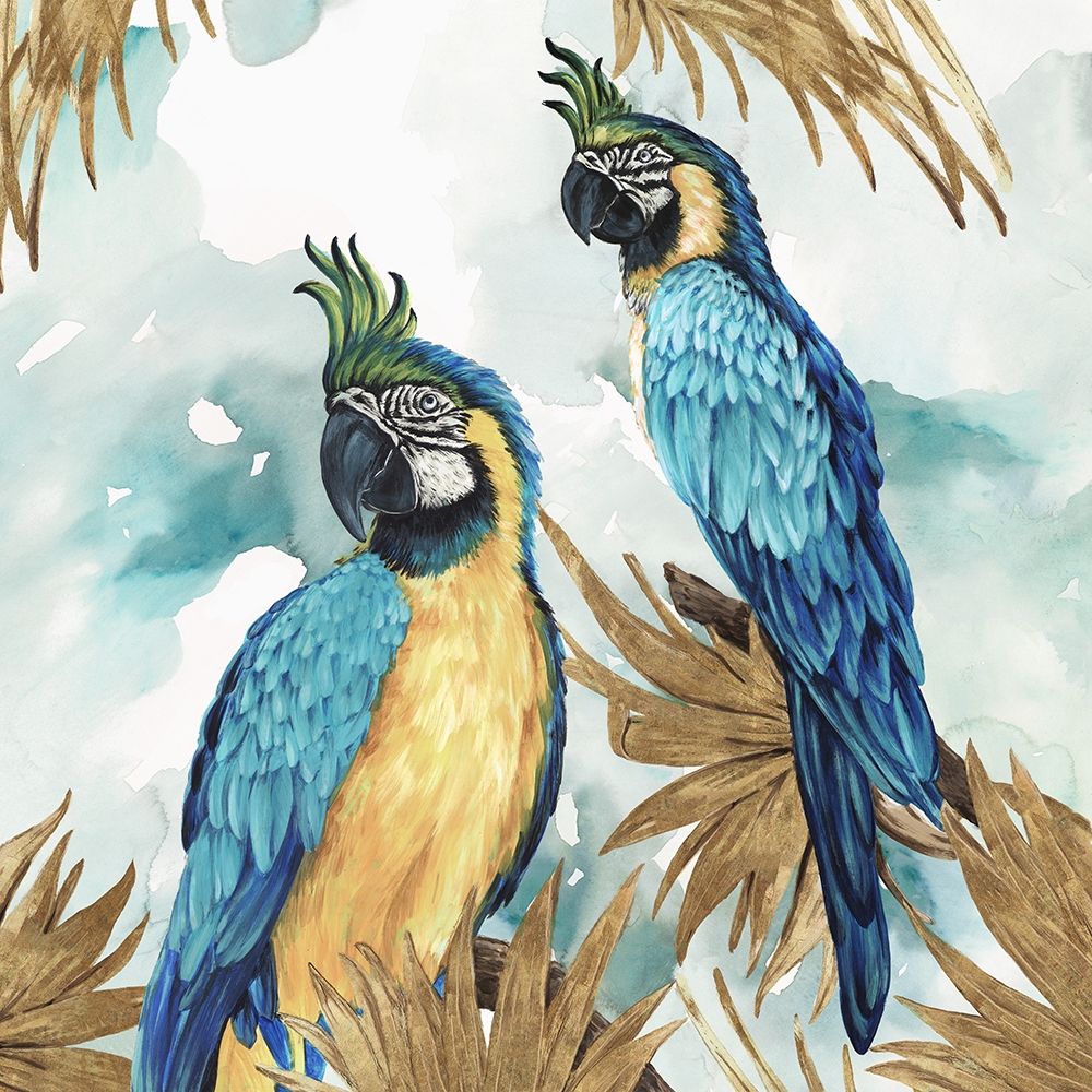 Wall Art Painting id:199483, Name: Golden Parrots, Artist: Watts, Eva