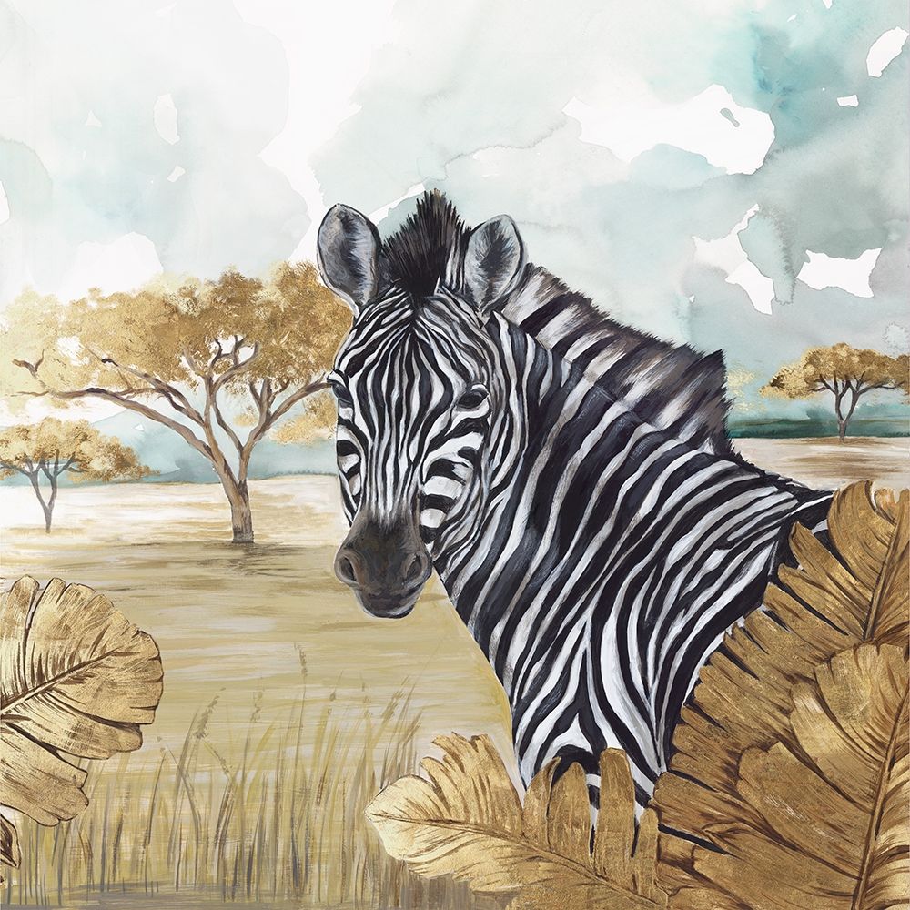 Art Print: Golden Zebras