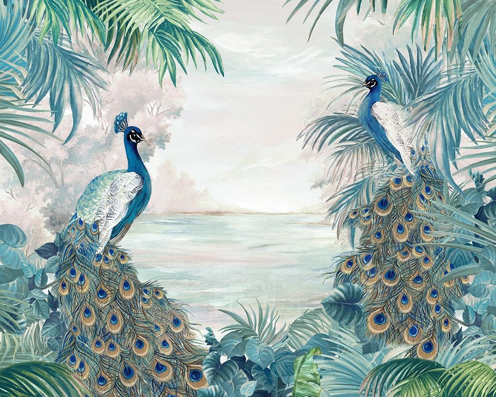 Wall art: Indian Peafowls, by Watts, Eva