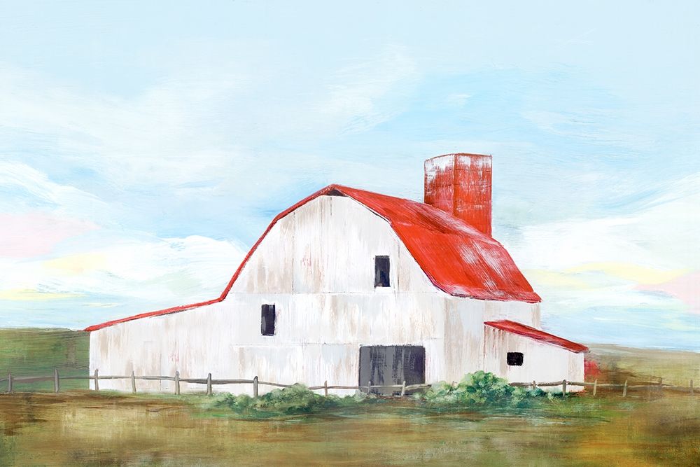 Wall Art Painting id:220007, Name: Red Barn II, Artist: Isabelle Z