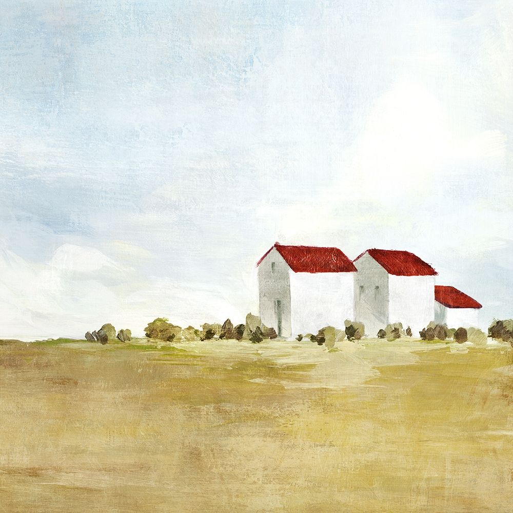 Art Print: Red Farm House II 