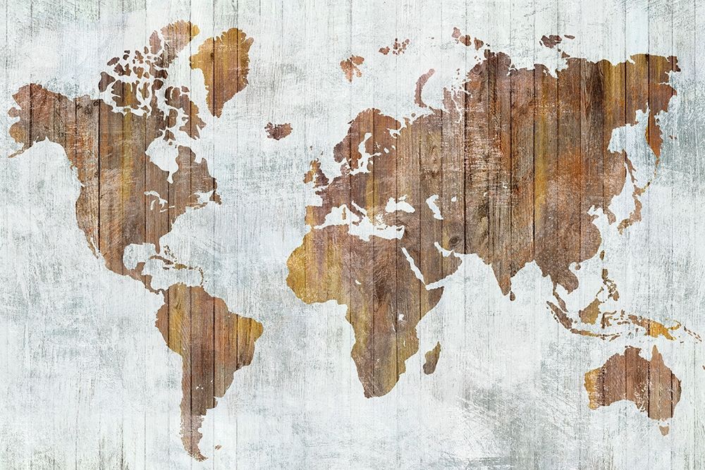 Wall art: World Map II , by Isabelle Z
