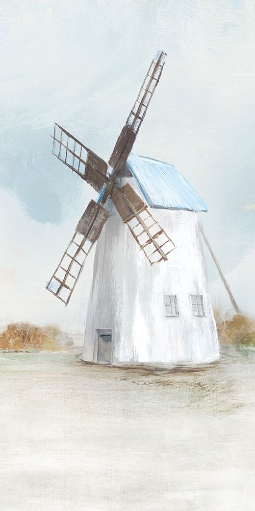 Art Print: Blue Windmill II 