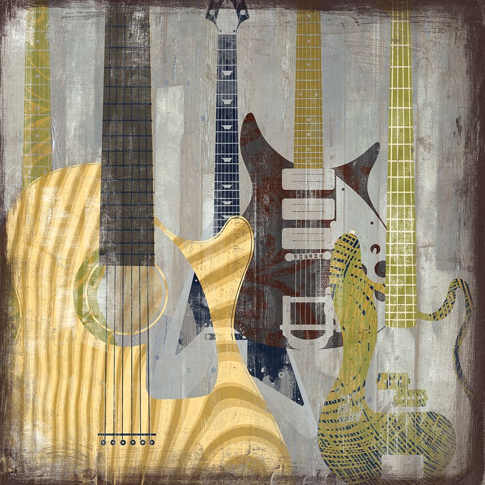 Wall Art Painting id:307450, Name: Guitars, Artist: Fischer, David