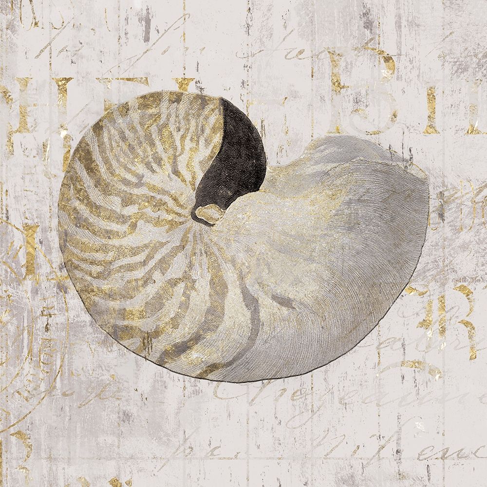 Art Print: Golden Vintage Shell II