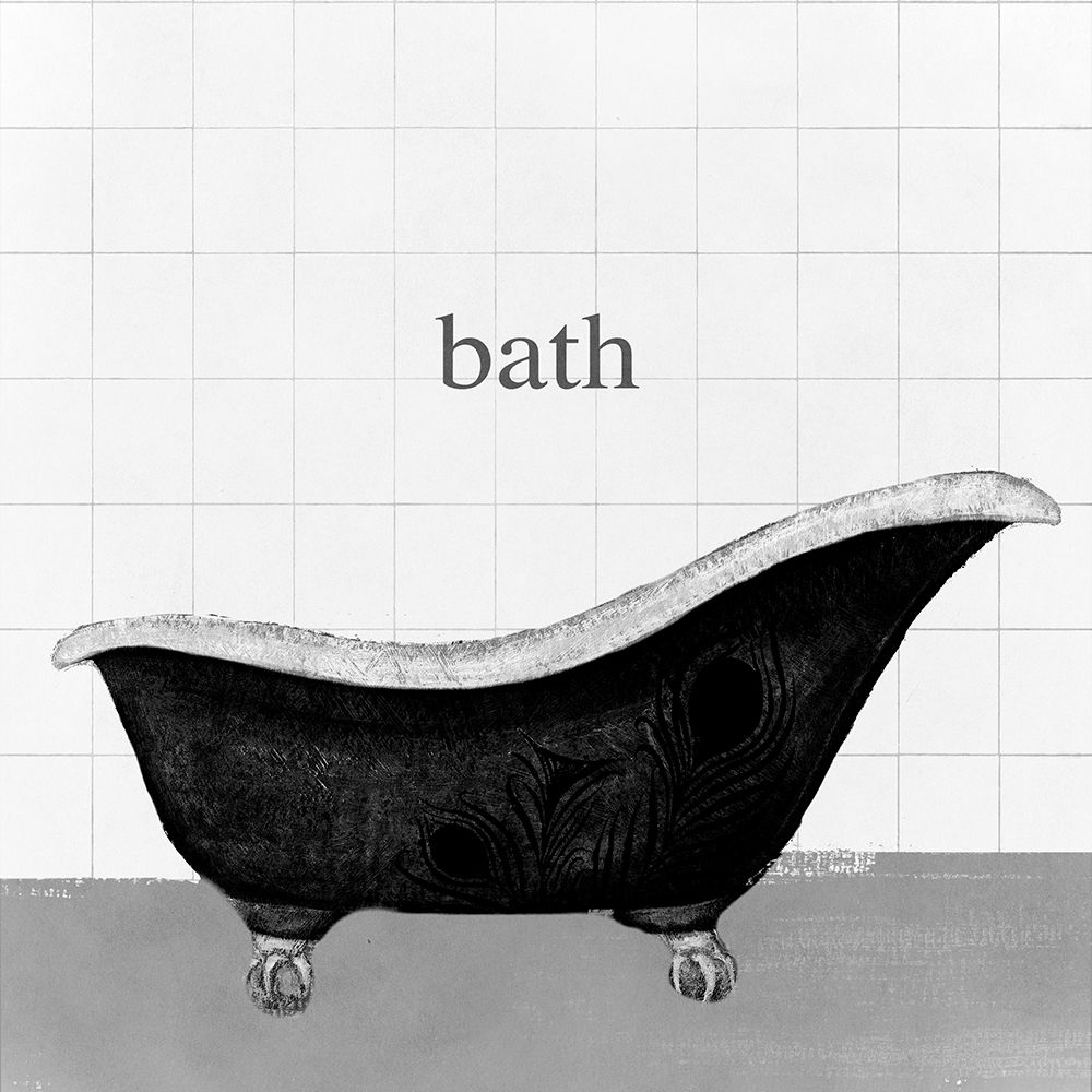 Wall art: Peacock Bath II, by Hopfensperger