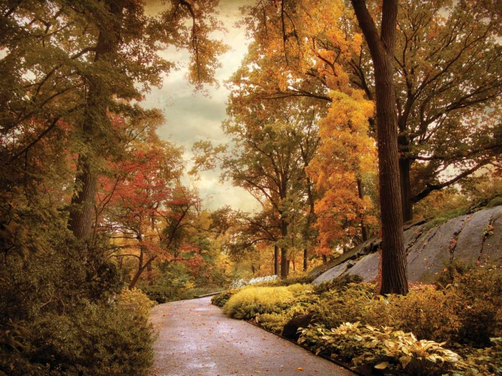 Wall Art Painting id:59425, Name: Azalea Garden in Autumn, Artist: Jenney, Jessica
