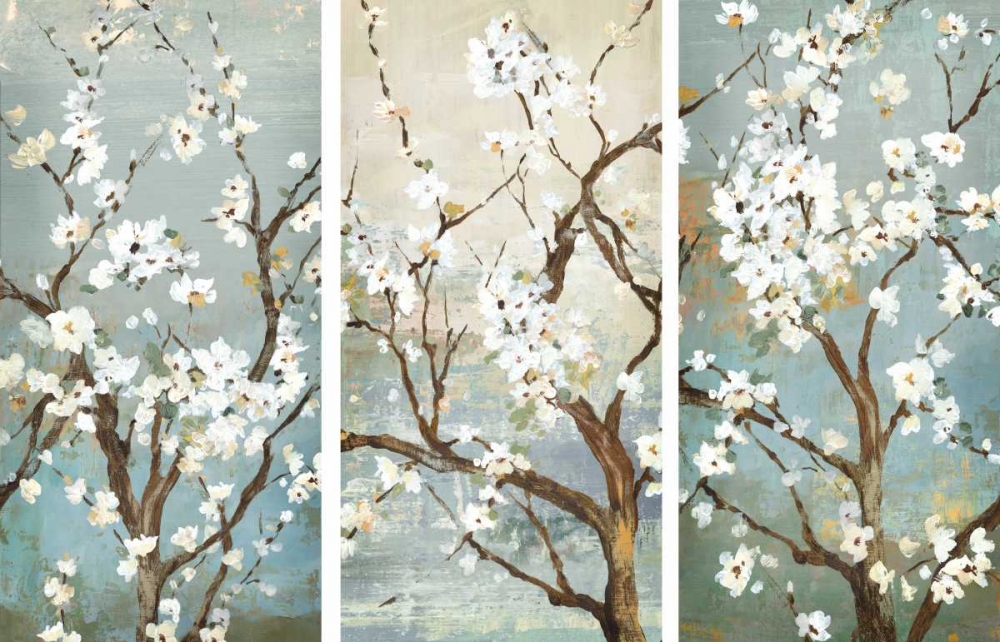 Wall art: Triptych in Bloom, by Jensen, Asia