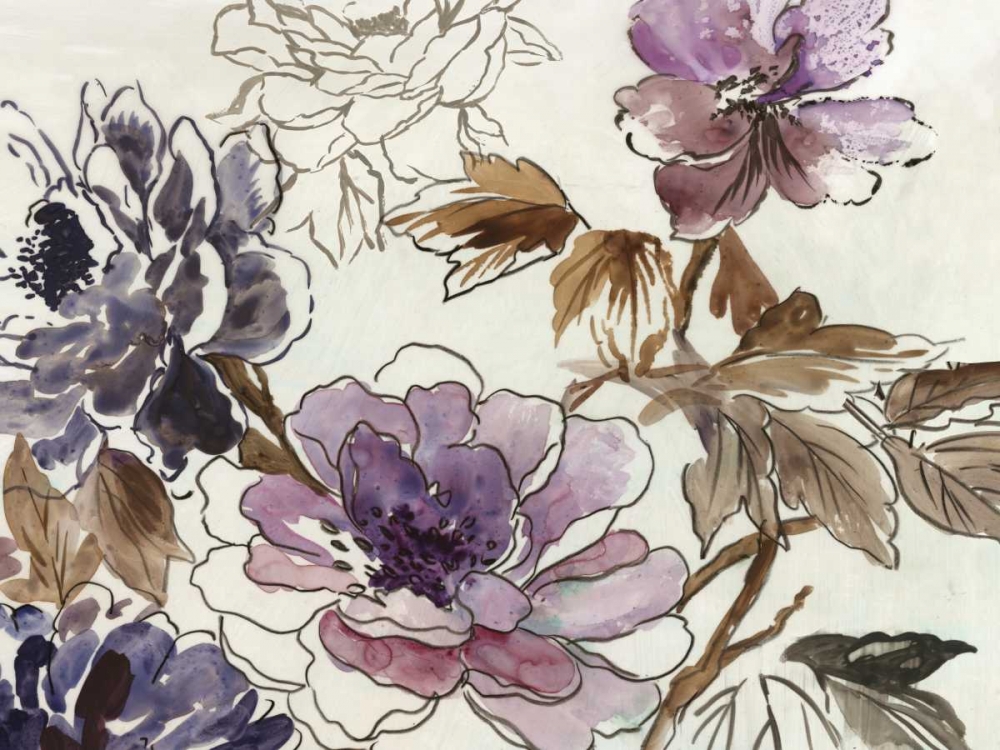 Wall Art Painting id:149632, Name: Japanese Garden II Plum Version, Artist: Jensen, Asia