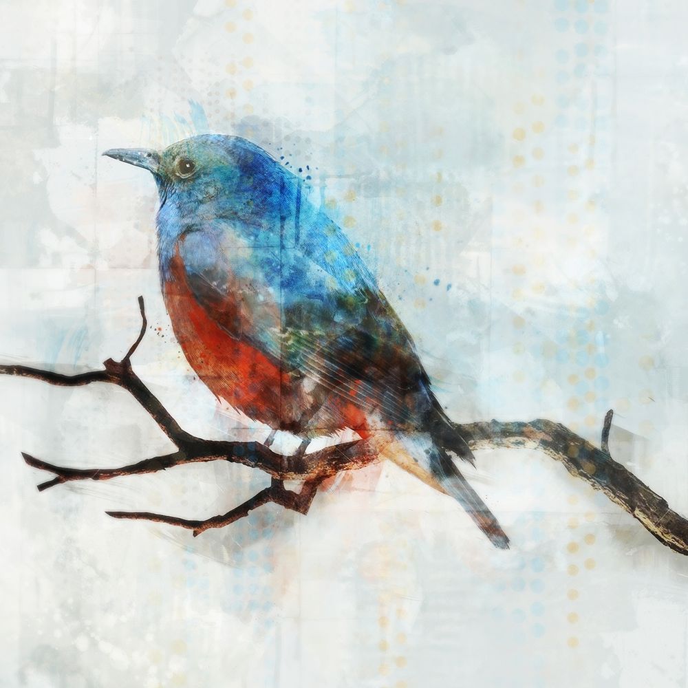 Wall Art Painting id:304496, Name: Little Blue Bird II , Artist: Roko, Ken