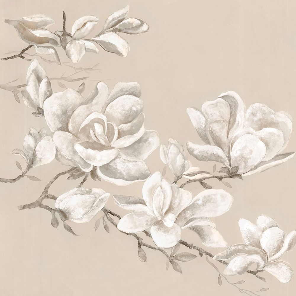 Wall Art Painting id:208330, Name: Neutral Magnolia I, Artist: Woods, Maya