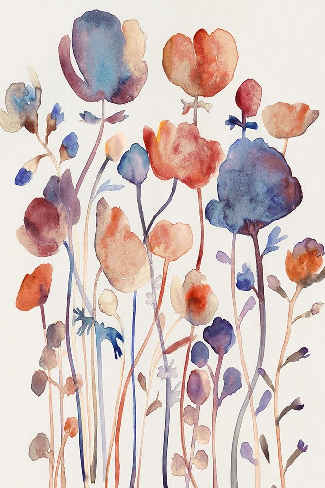 Wall Art Painting id:255544, Name: Wild Flowers II, Artist: Woods, Maya
