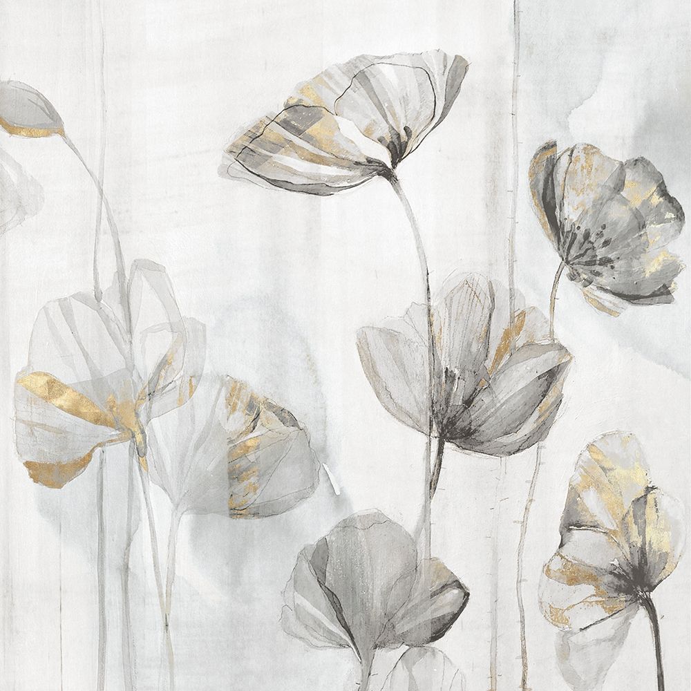 Wall Art Painting id:355756, Name: Silver Poppies I, Artist: Woods, Maya