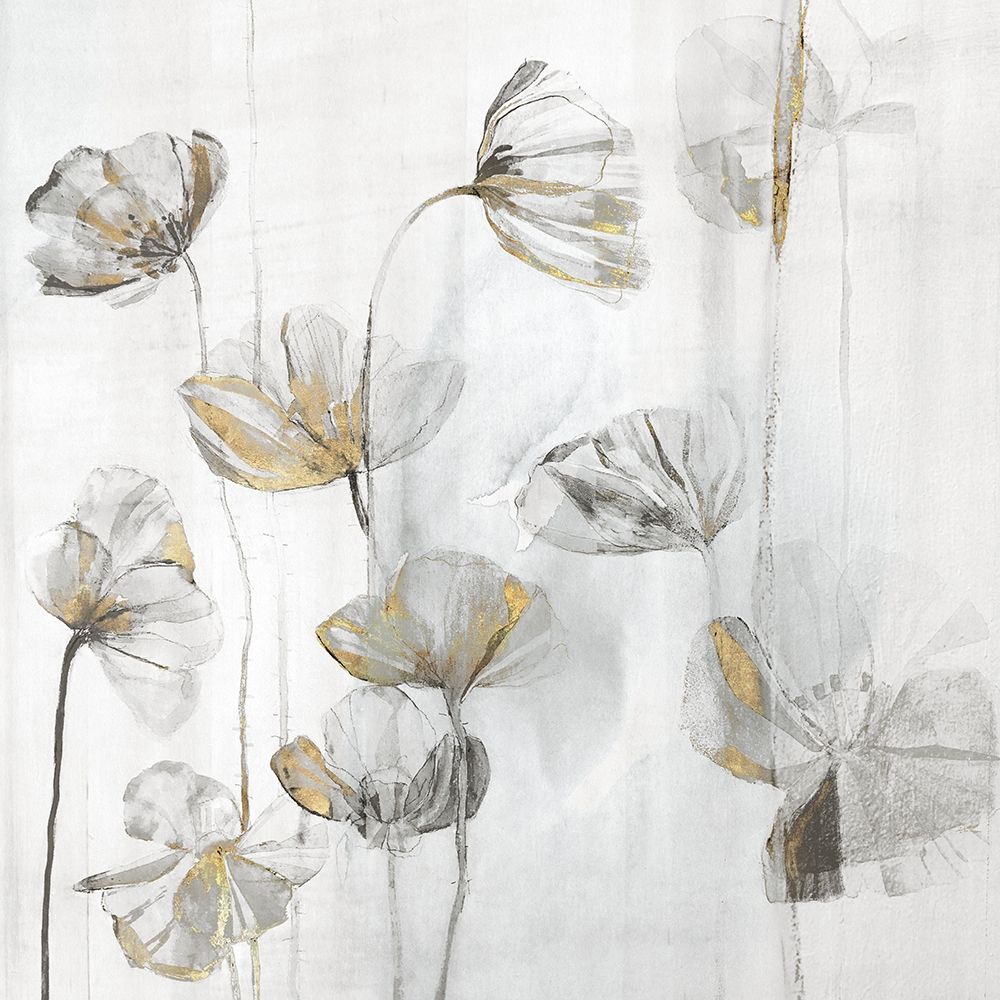 Wall Art Painting id:355757, Name: Silver Poppies II, Artist: Woods, Maya