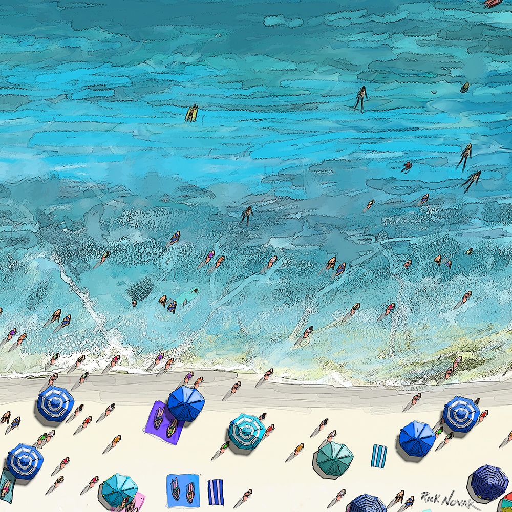 Wall Art Painting id:473215, Name: Hot Summer Beach, Artist: Novak, Rick