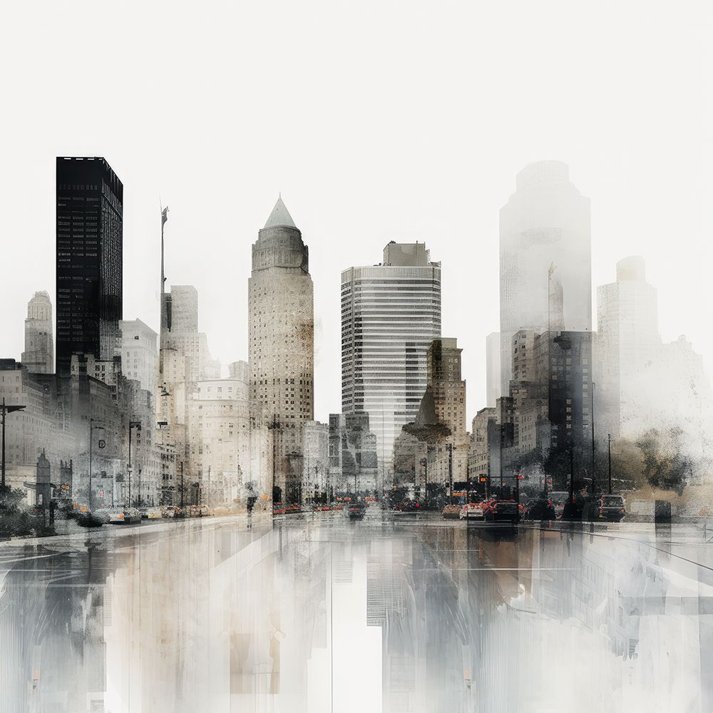 Art Print: New York Layered Urban I