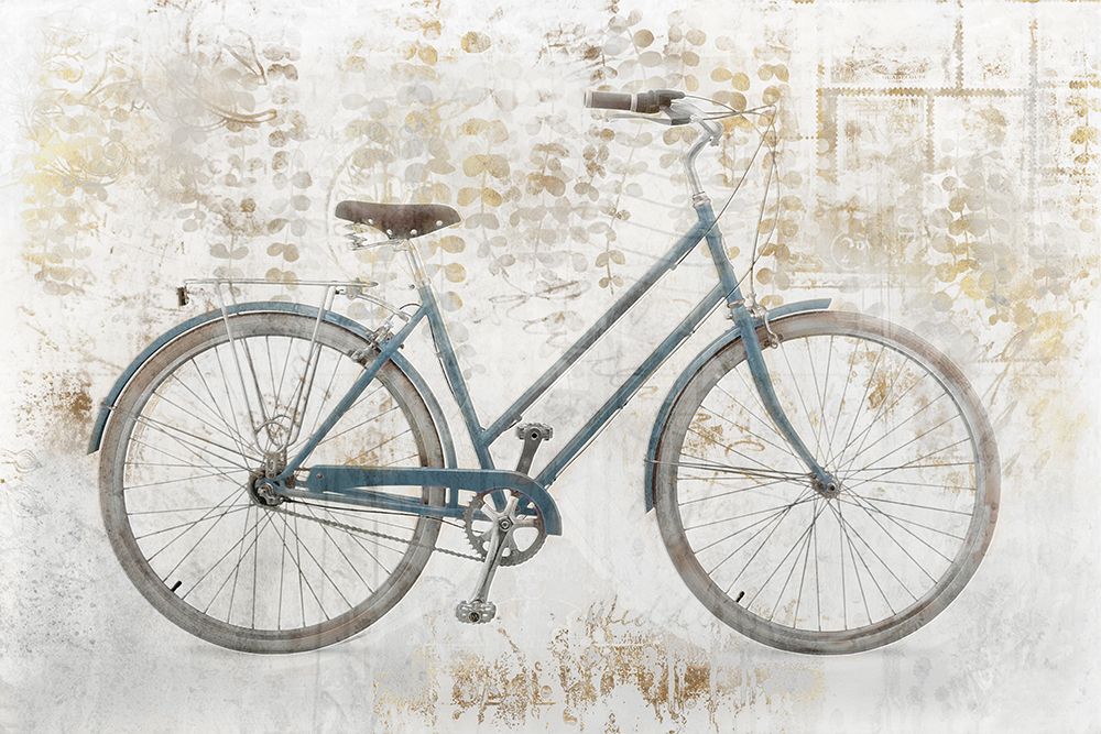 Wall Art Painting id:670195, Name: Blue Bicycle, Artist: Roozbeh