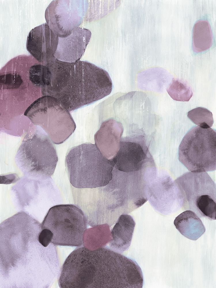 Art Print: Shadow Pebbles I Lavender Version