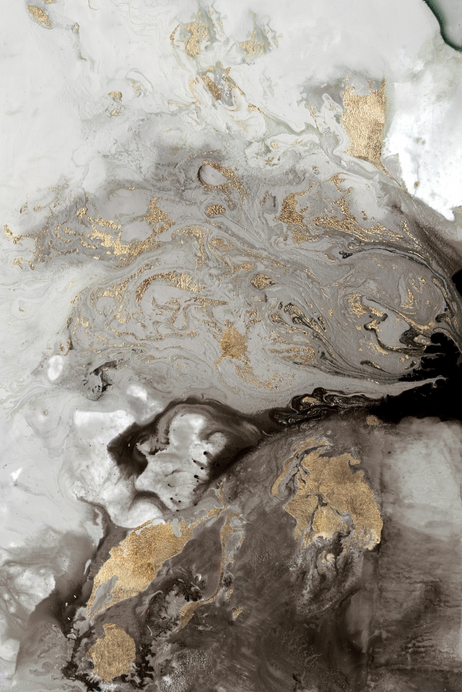 Art Print: Ocean Splash I Grey Version