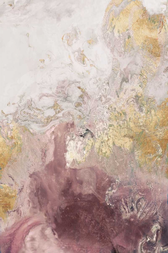 Art Print: Ocean Splash II Burgundy Version