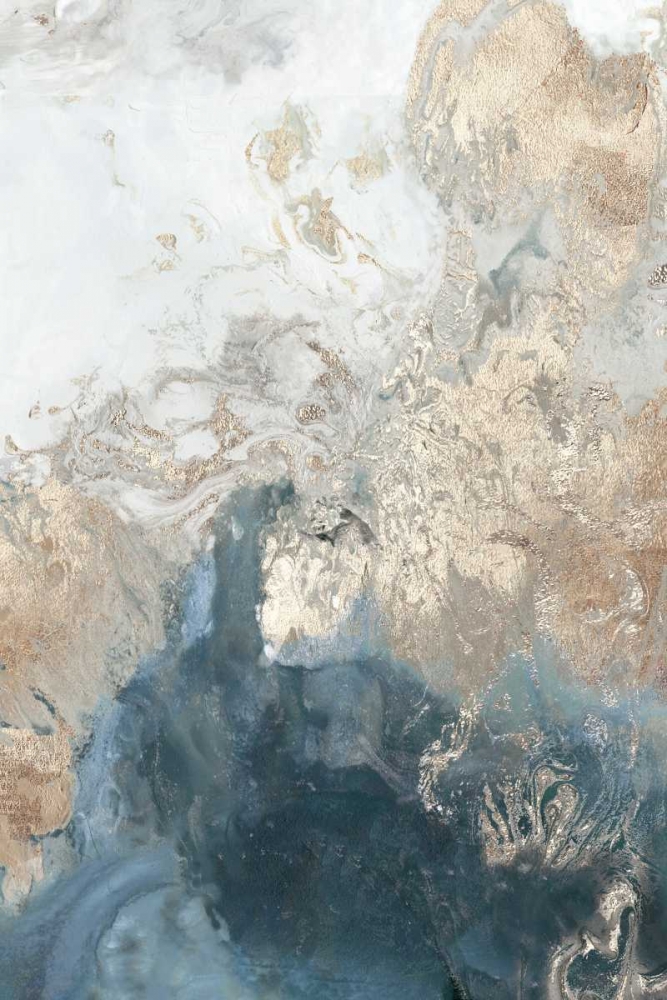 Art Print: Ocean Splash II Indigo Version