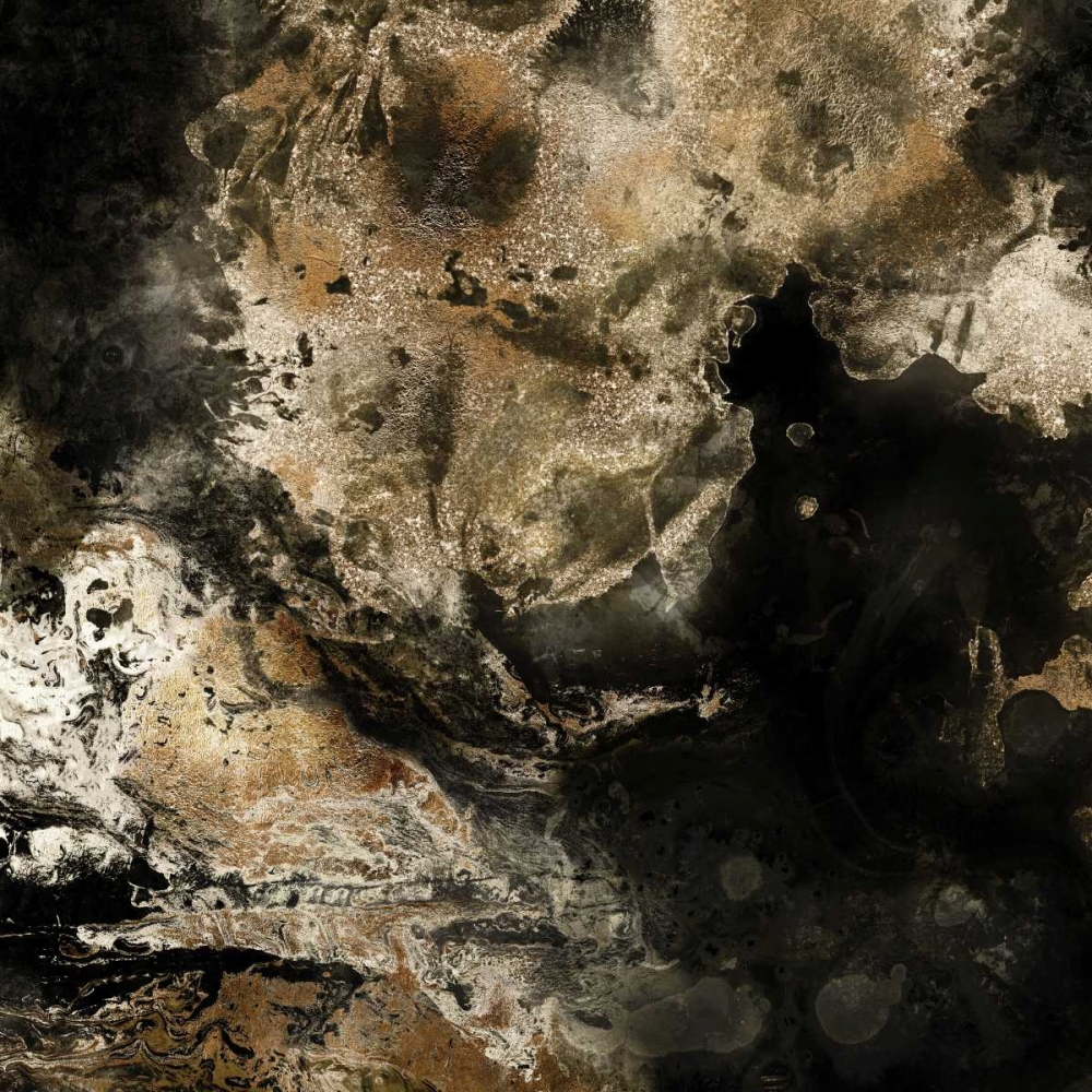 Wall art: Gold Marbled Abstract II, by PI Studio