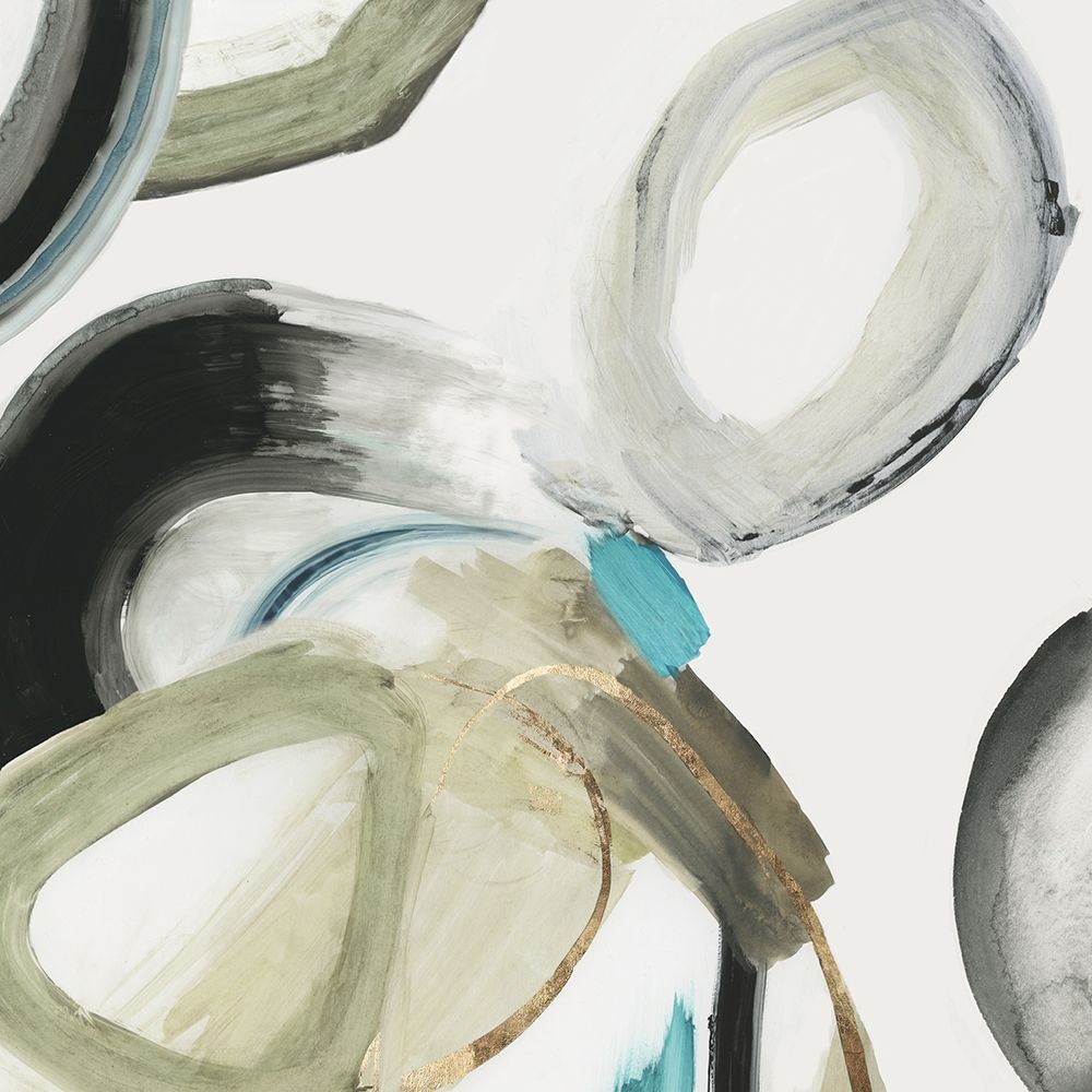 Wall Art Painting id:217394, Name: Rings and Lines I, Artist: PI Studio 