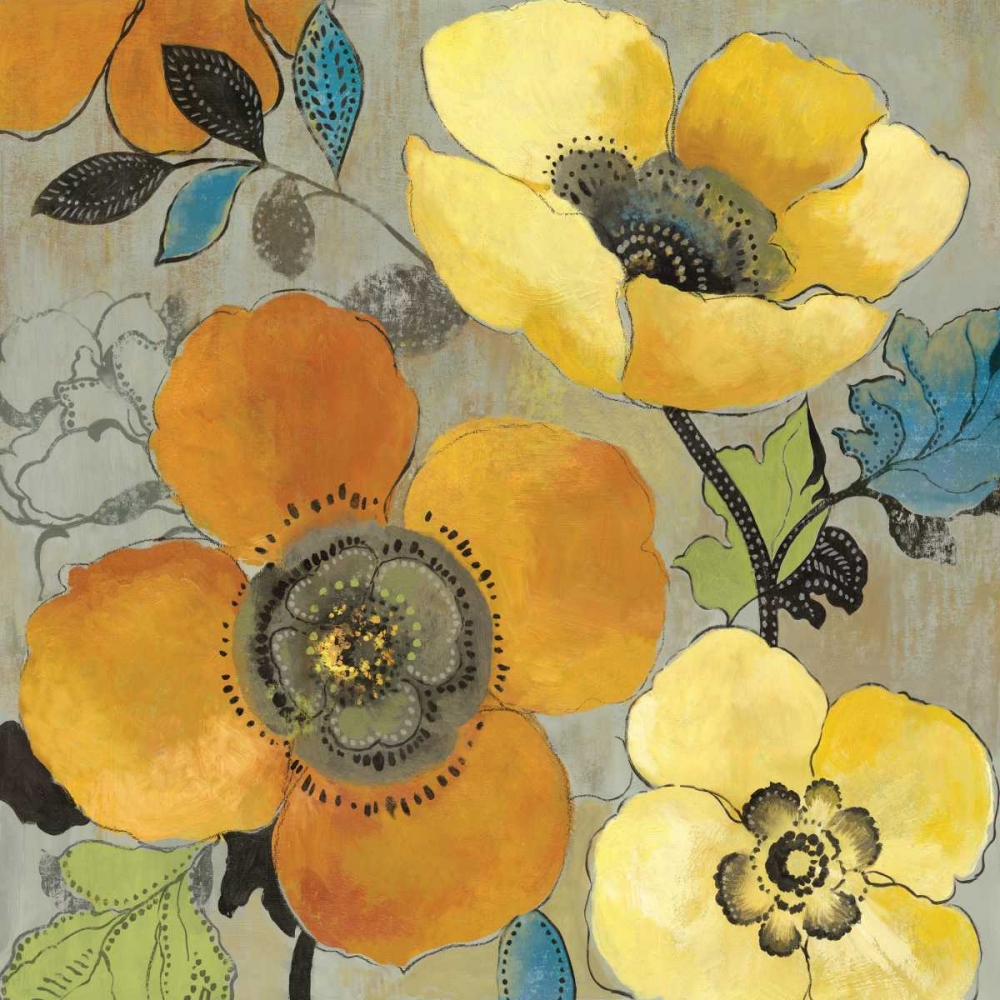 Wall Art Painting id:10943, Name: Yellow and Orange Poppies I, Artist: Pearce, Allison