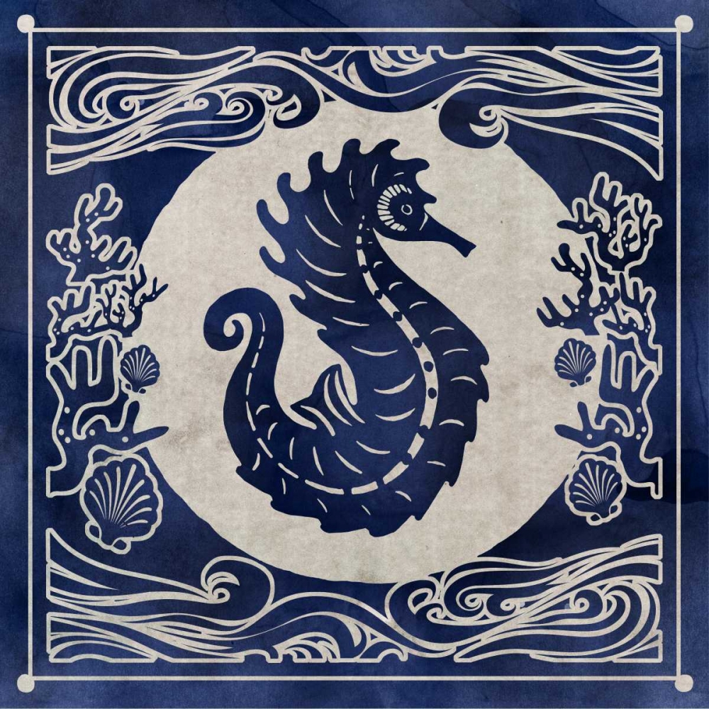 Wall Art Painting id:80453, Name: Ink Seahorse, Artist: Selkirk, Edward