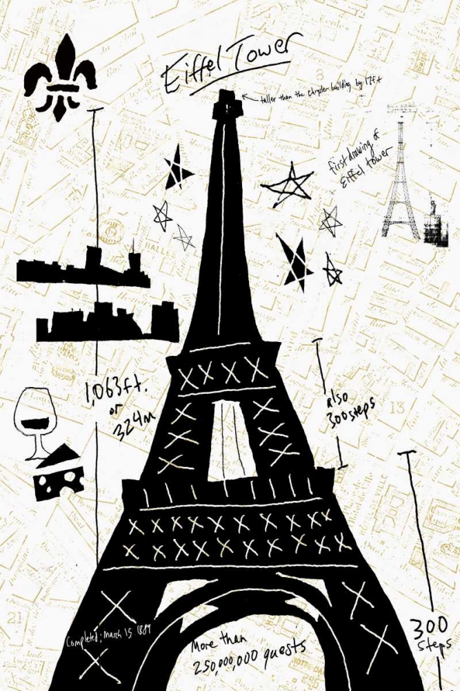 Art Print: Paris Gold I