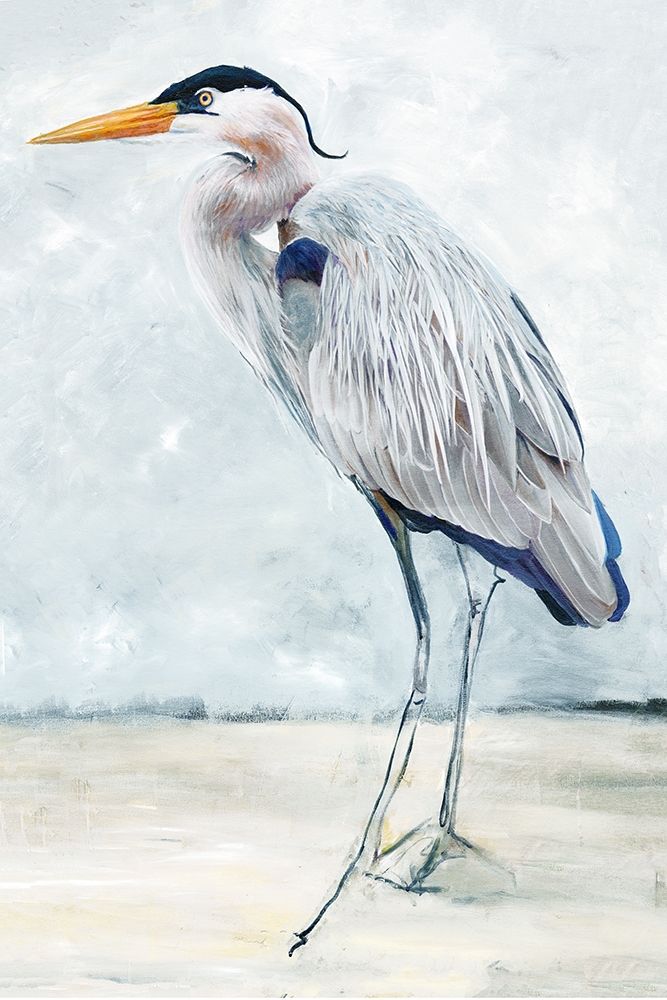 Wall Art Painting id:286179, Name: Beach Blue Heron I , Artist: Stellar Design Studio