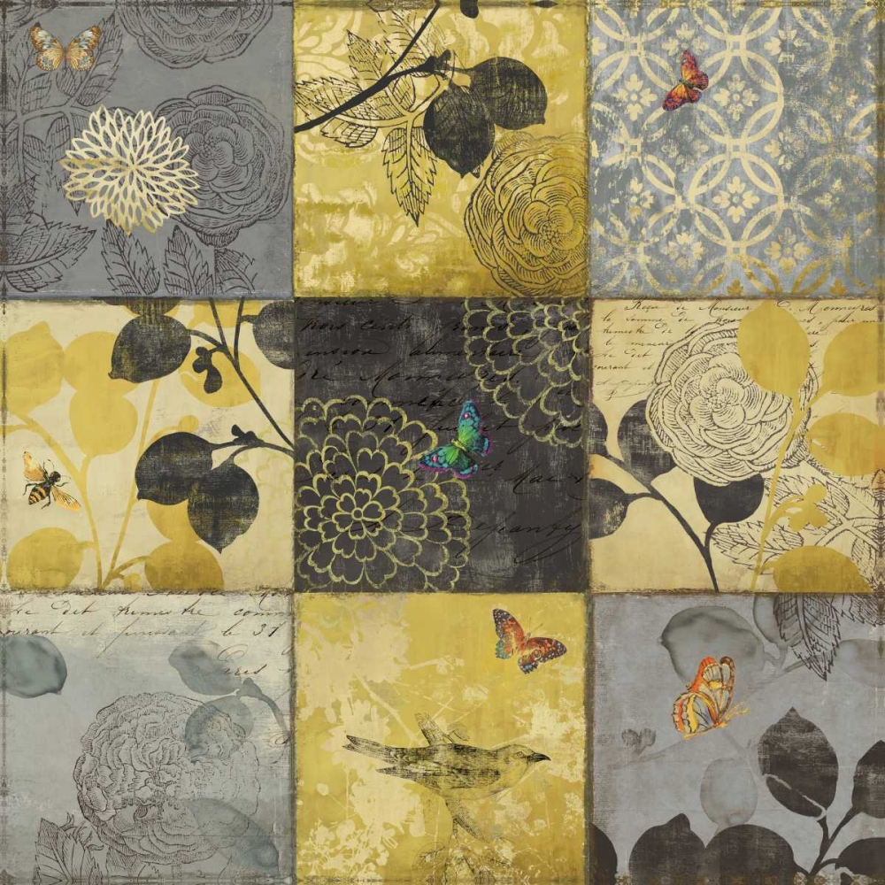 Wall Art Painting id:11033, Name: Golden Patchwork, Artist: Wilson, Aimee