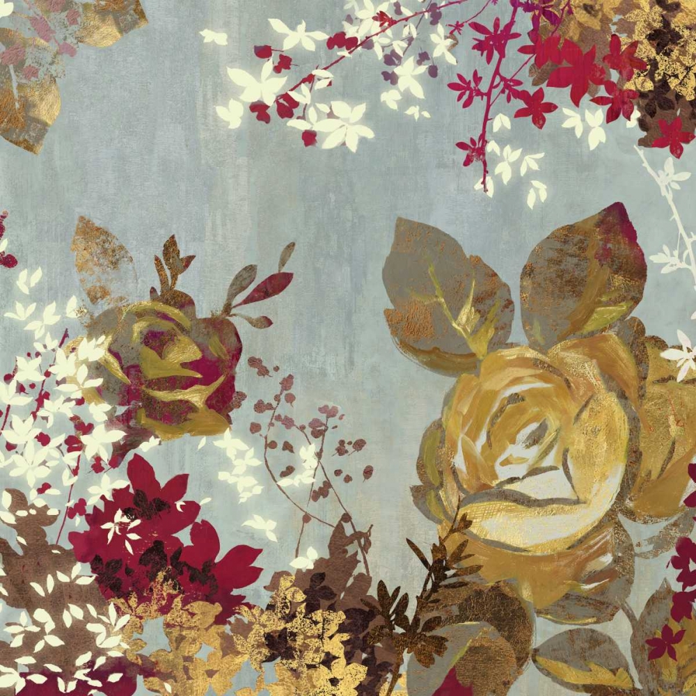 Wall Art Painting id:11038, Name: Golden Roses II, Artist: Wilson, Aimee