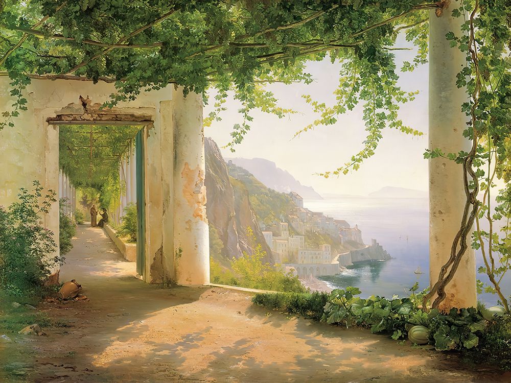 Art Print: View to the Amalfi Coast
