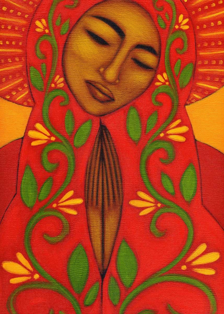 Wall Art Painting id:32625, Name: Red Madonna, Artist: Adams, Tamara