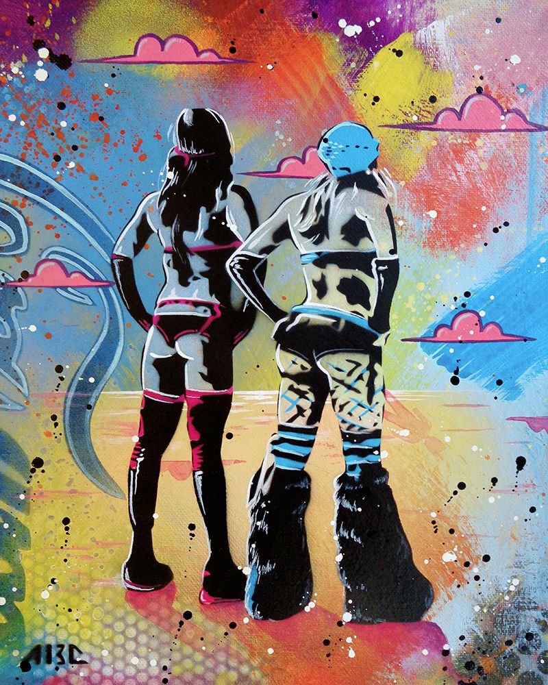 Wall art: Burner Girls 2, by AbcArtAttack