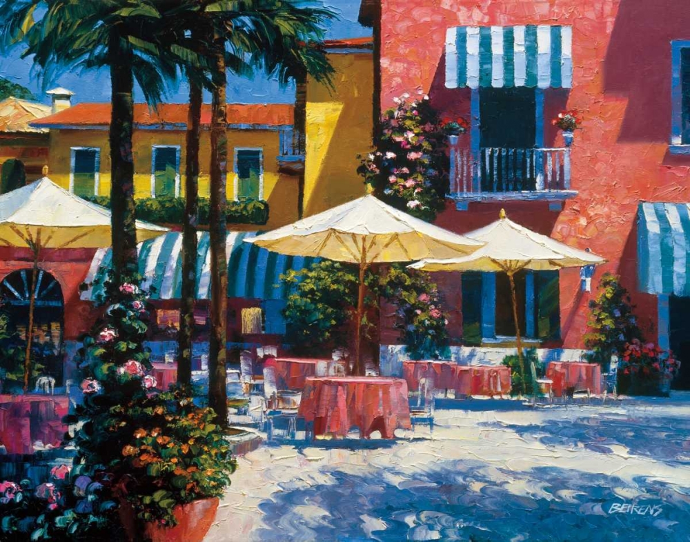 Art Print: Inn at Lake Garda