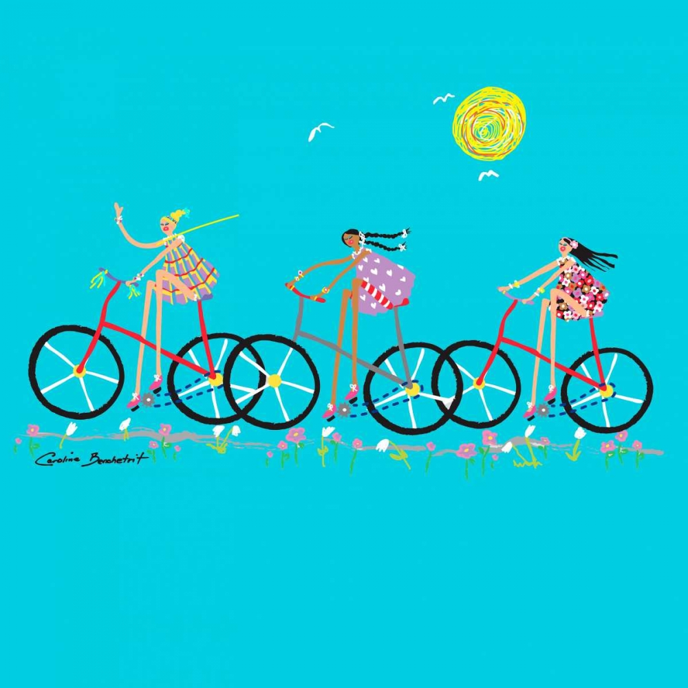 Wall Art Painting id:32698, Name: Tour de Girls, Artist: Benchetrit, Caroline