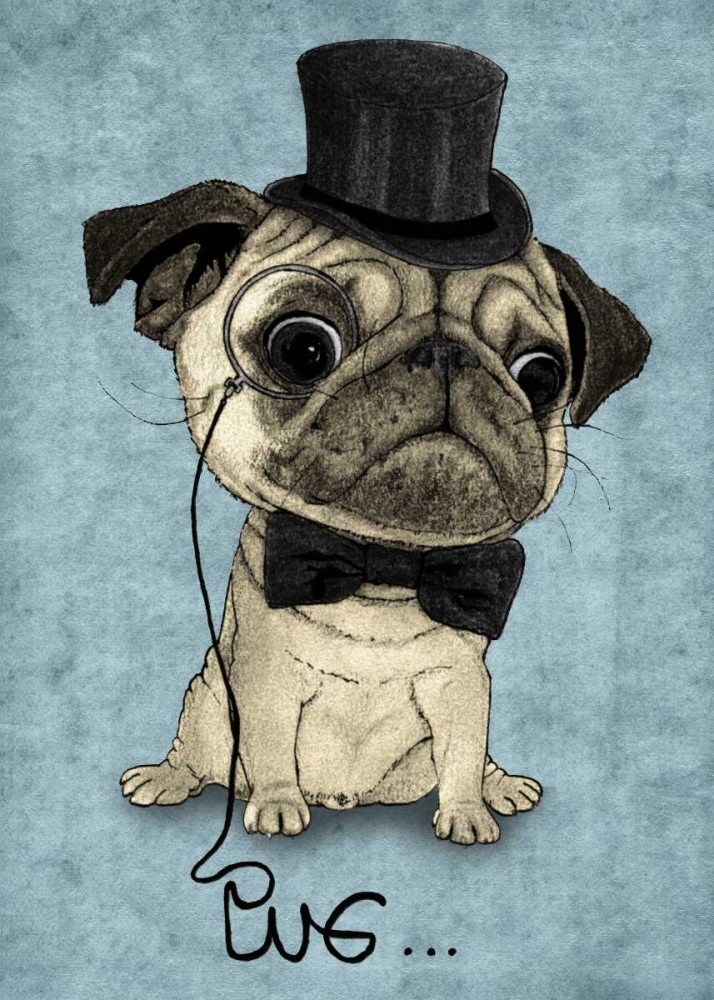 Wall Art Painting id:107204, Name: Gentle Pug, Artist: Barruf