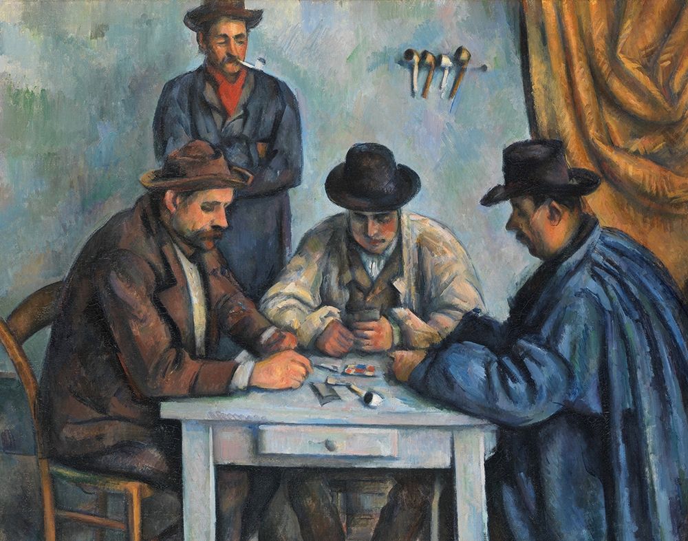 Wall Art Painting id:212612, Name: The Card Players, Artist: Cezanne, Paul